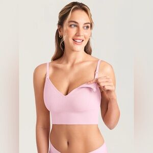 Ribbed V Neck Nursing Bralette